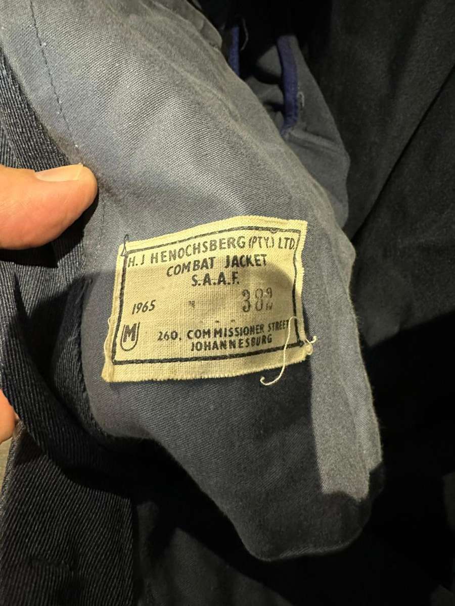 SA Airforce bunny jacket and trousers. The bunny jacket a size medium, measures 53 cm armpit to armp