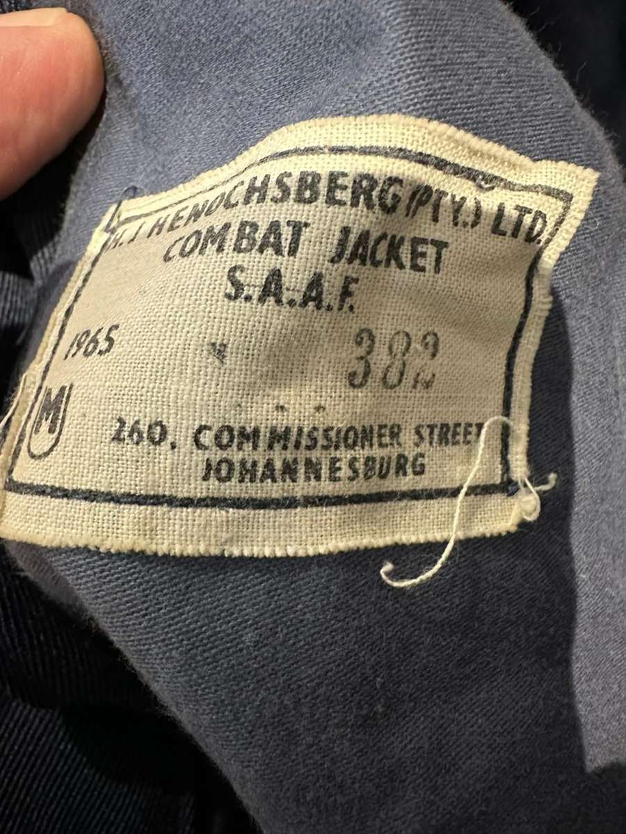 SA Airforce bunny jacket and trousers. The bunny jacket a size medium, measures 53 cm armpit to armp