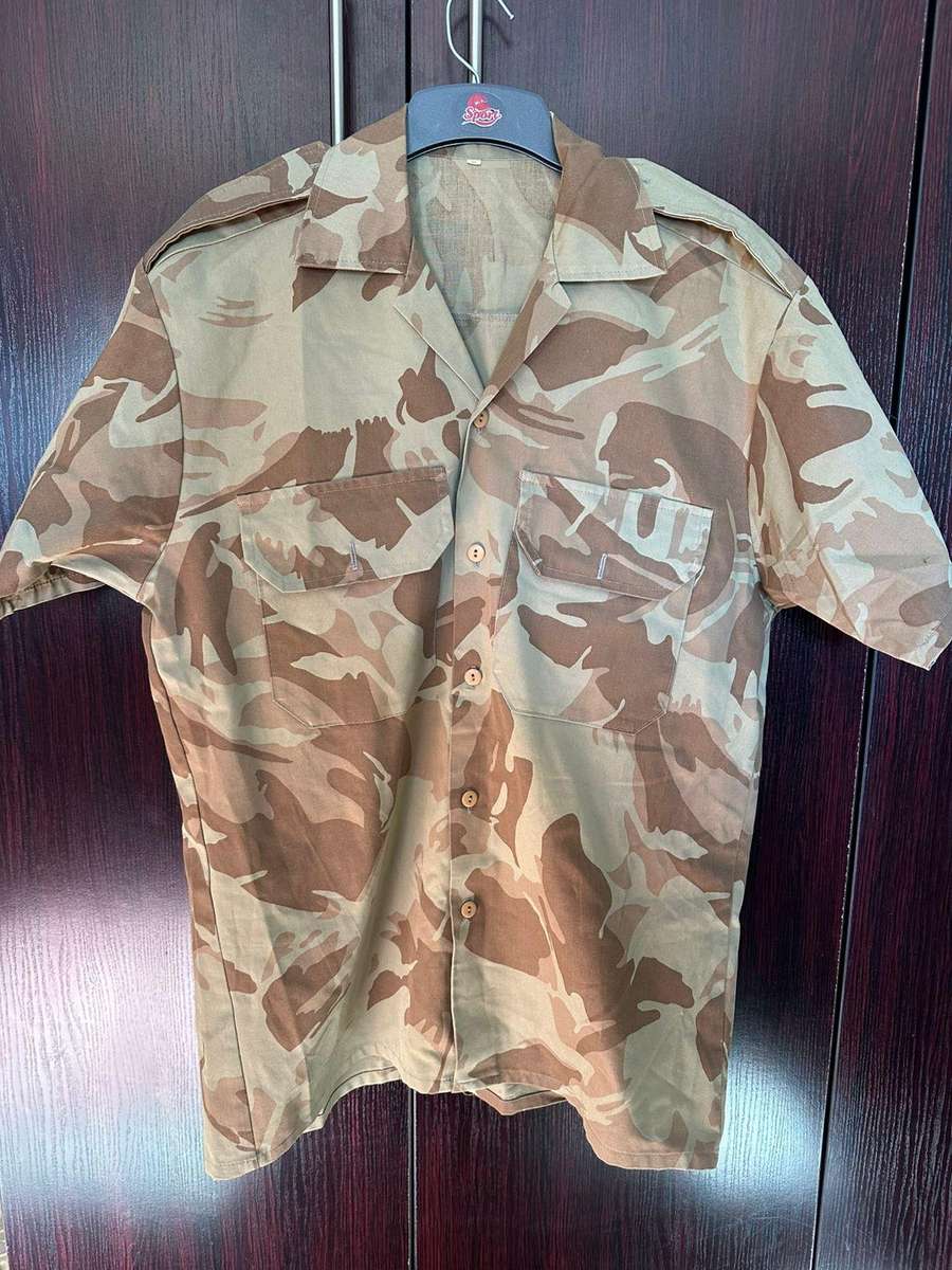 AWB camo short sleeve shirt,size medium, measures 57cm armpit to armpit. Used but good condition. 2