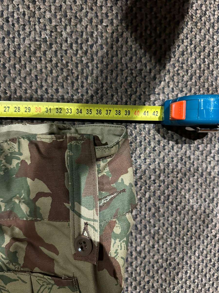 Task force 2nd pattern trousers, size 36, labelled and dated 1981. Condition unworn. Pipe length 82