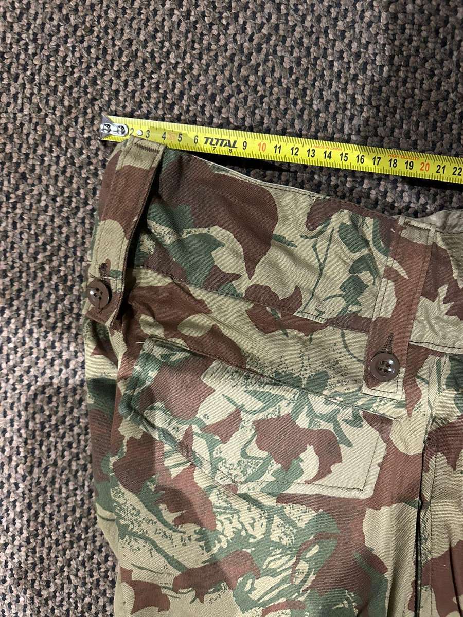 Task force 2nd pattern trousers, size 36, labelled and dated 1981. Condition unworn. Pipe length 82