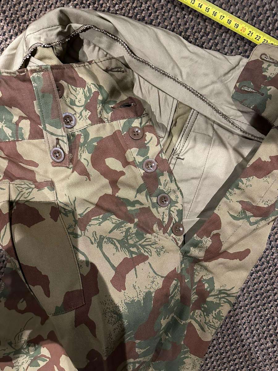 Task force 2nd pattern trousers, size 36, labelled and dated 1981. Condition unworn. Pipe length 82