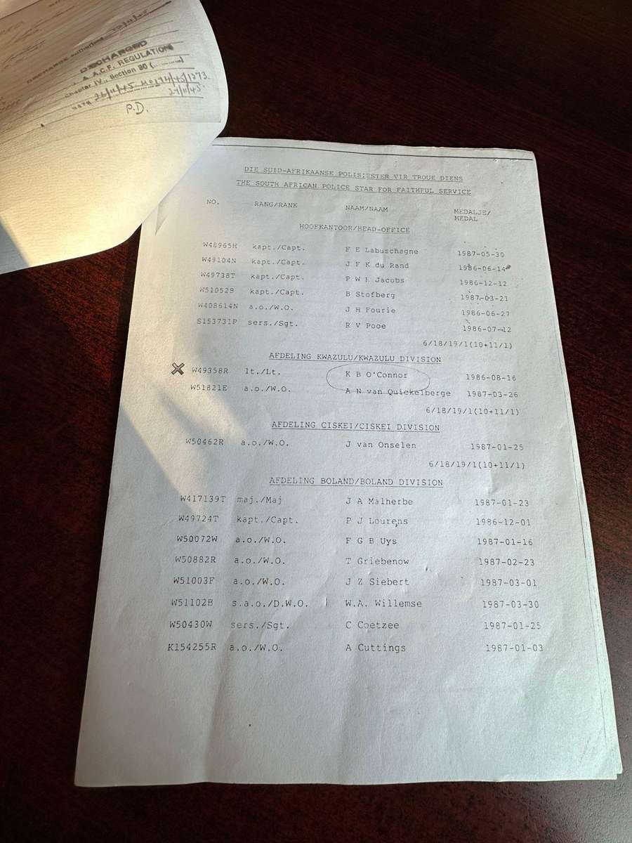 Miniature police group of 5 medals belonged to KB O'Connor. Includes 10 pages with research. Medal f