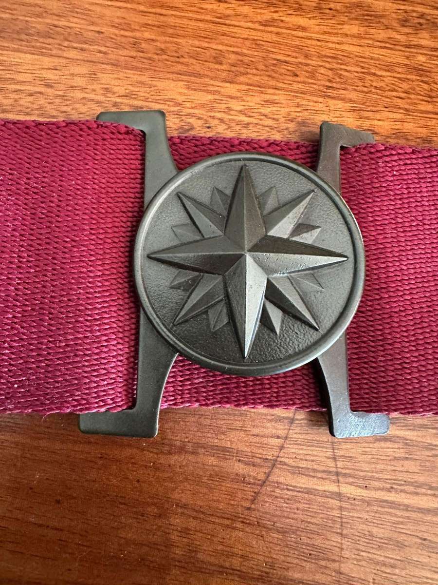 Original Special Forces Brigade stable belt buckle and part belt. Not numbered.