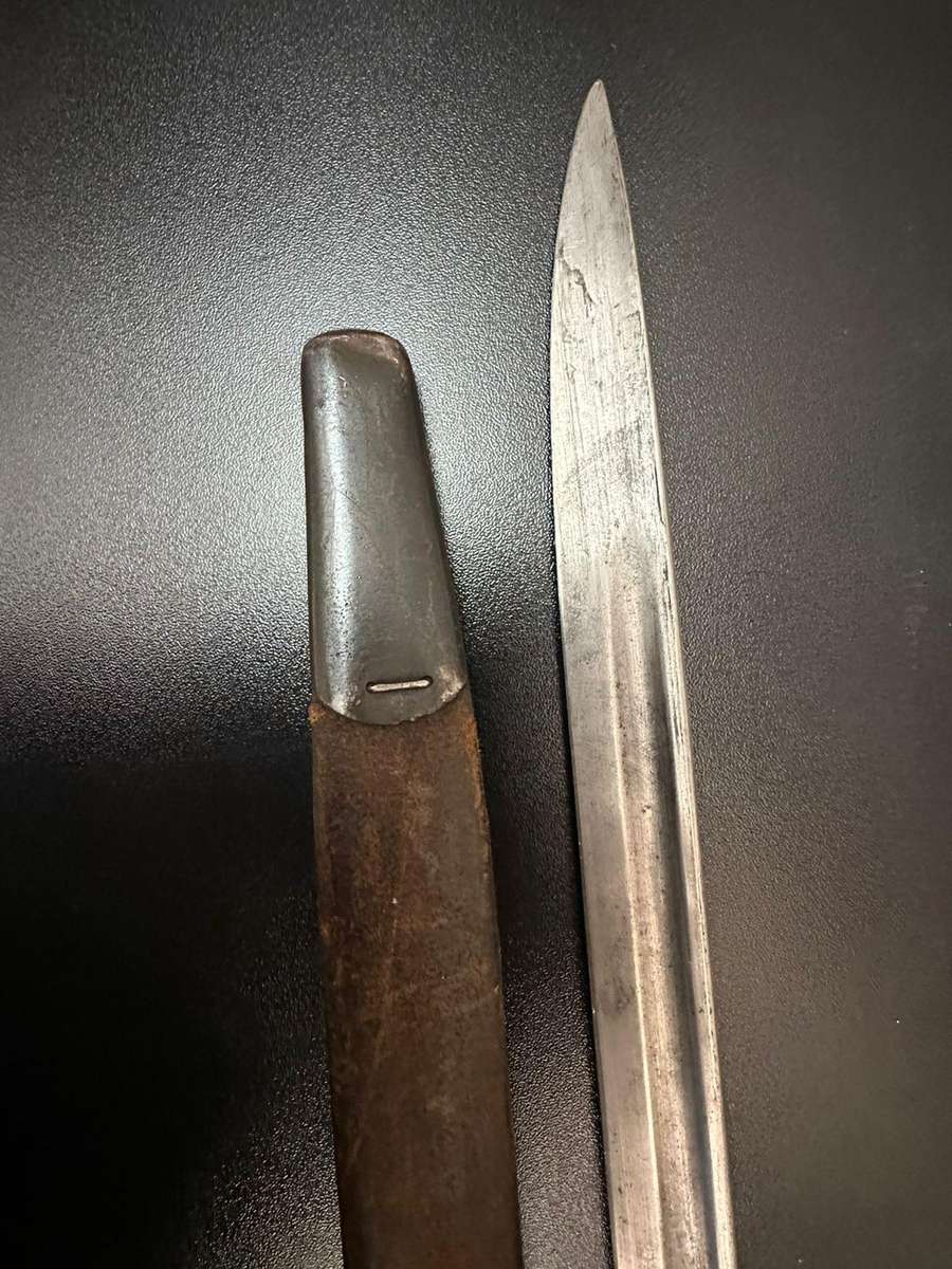 1907 Pattern bayonet with scabbard by Wilkinson. Still good condition.