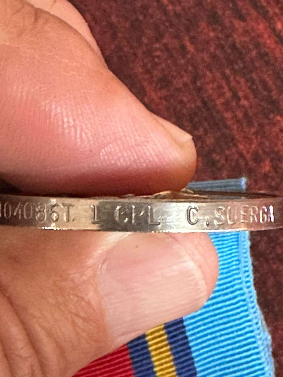 Rhodesia GSM awarded to R104086T L. Cpl. C. Suerga.