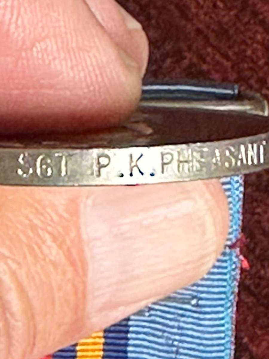 Rhodesia GSM awarded to  86562 Sgt. P.K. Pheasant.