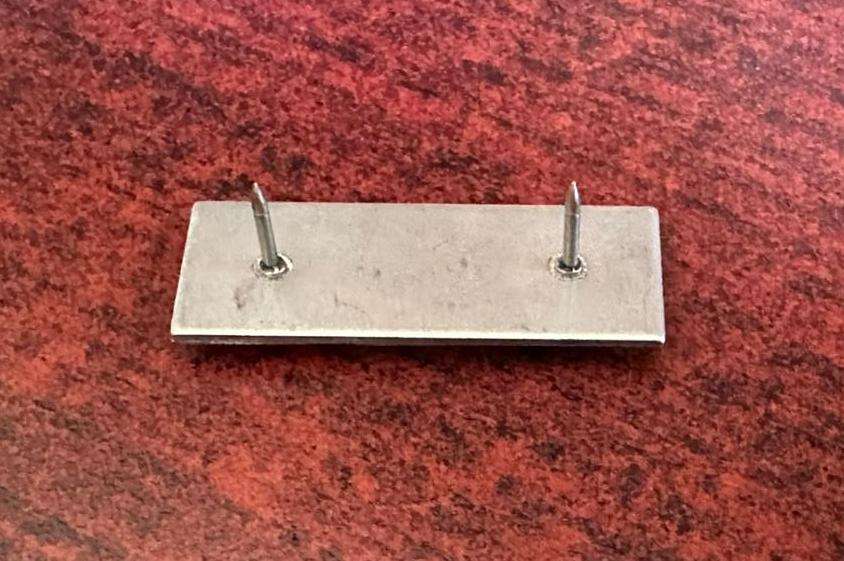 SA Intelligence Corps beret bar. Signal red/ white/ Green. Origiinal. 2 Pins.