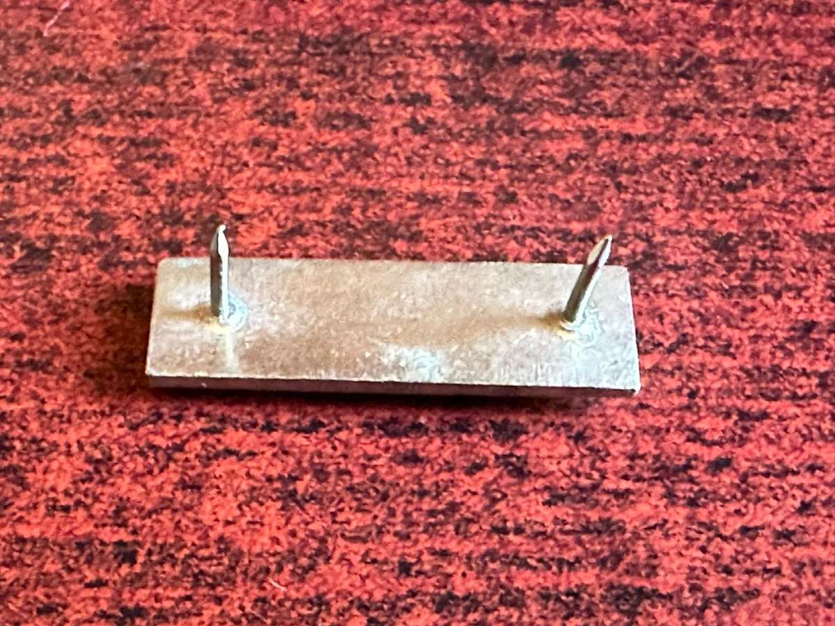 SA Intelligence Service (Army) beret bar. White/ Black/ White. Approved in 1990. 2 Pins. Original.