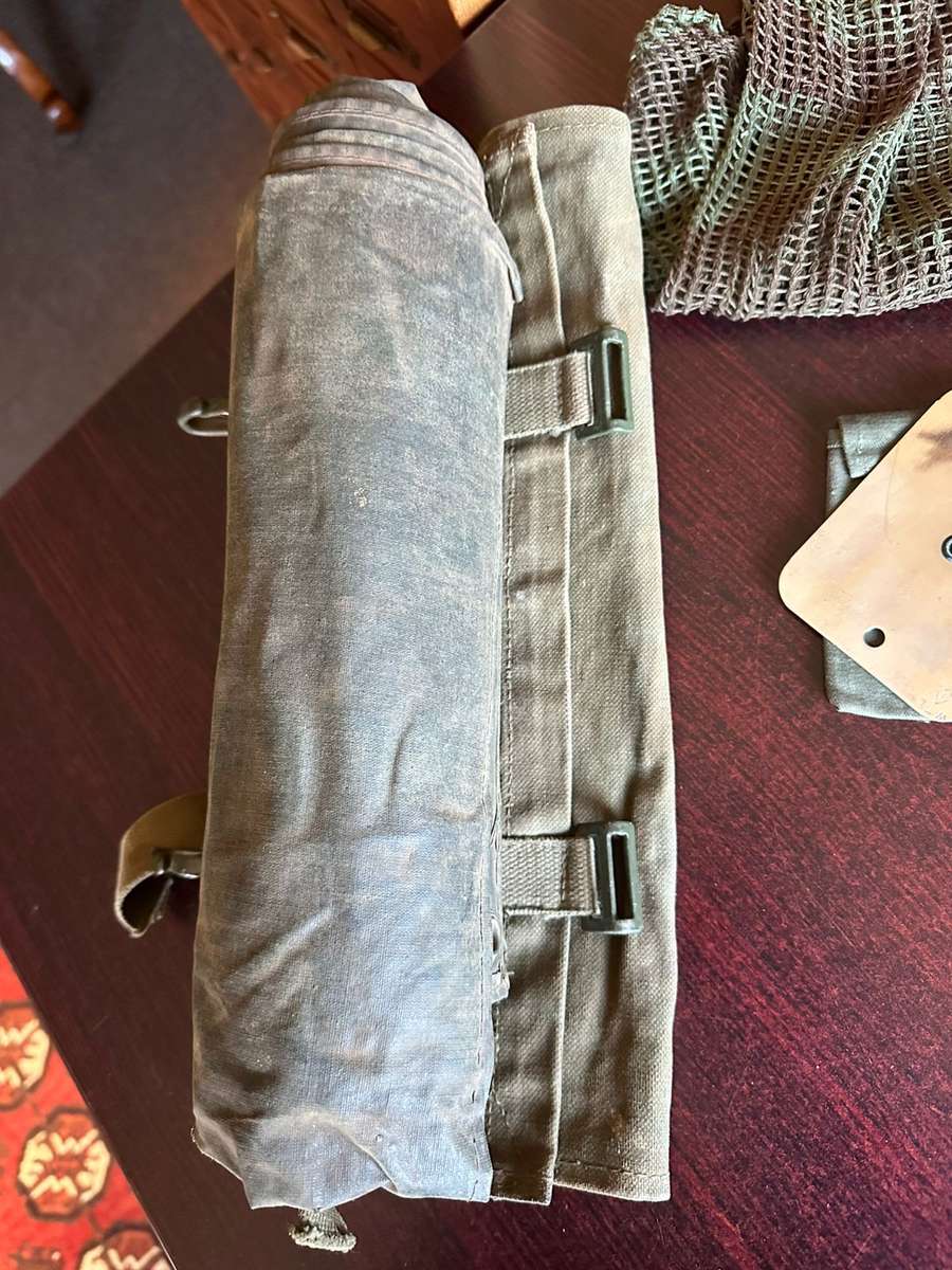 Rhodesian selection of items,sold together. Groundsheet with cover, mirror with holder,scarce fireli