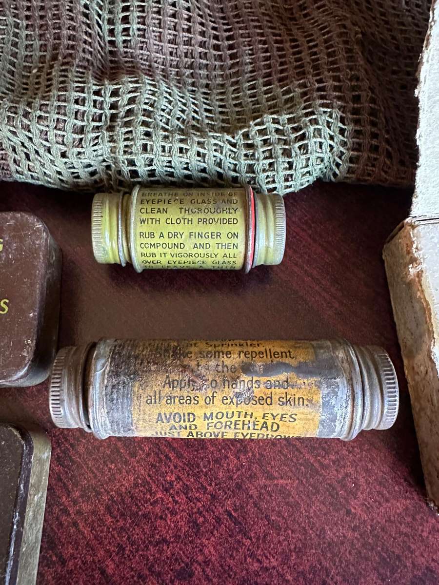 Rhodesian selection of items,sold together. Groundsheet with cover, mirror with holder,scarce fireli