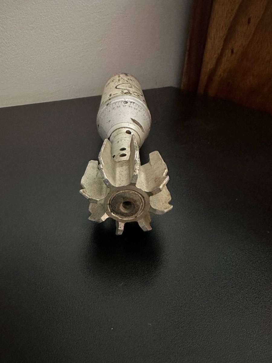 60 mm. illumination grenade. Height 32cm. Deactivated.