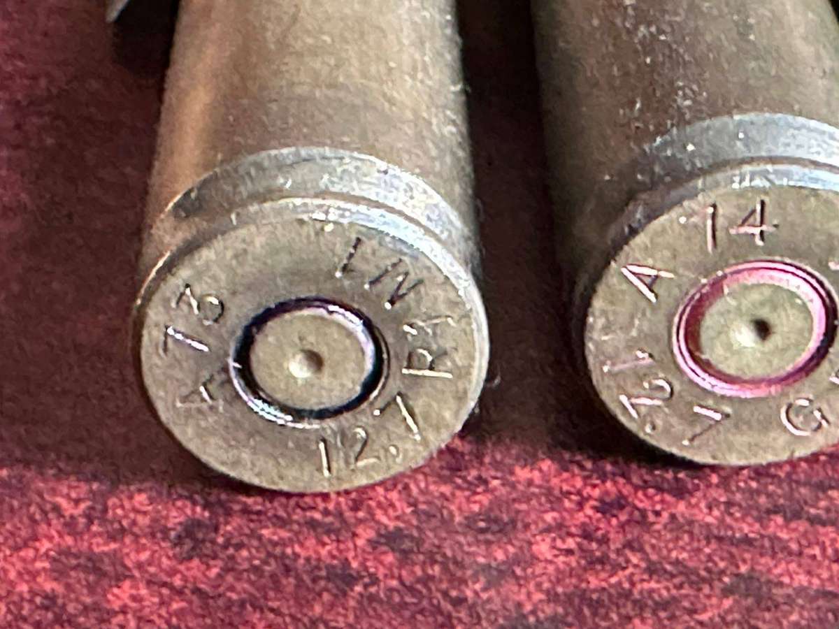 Border war period 12,7 R1.M1 machine gun belt pieces. Sold together.