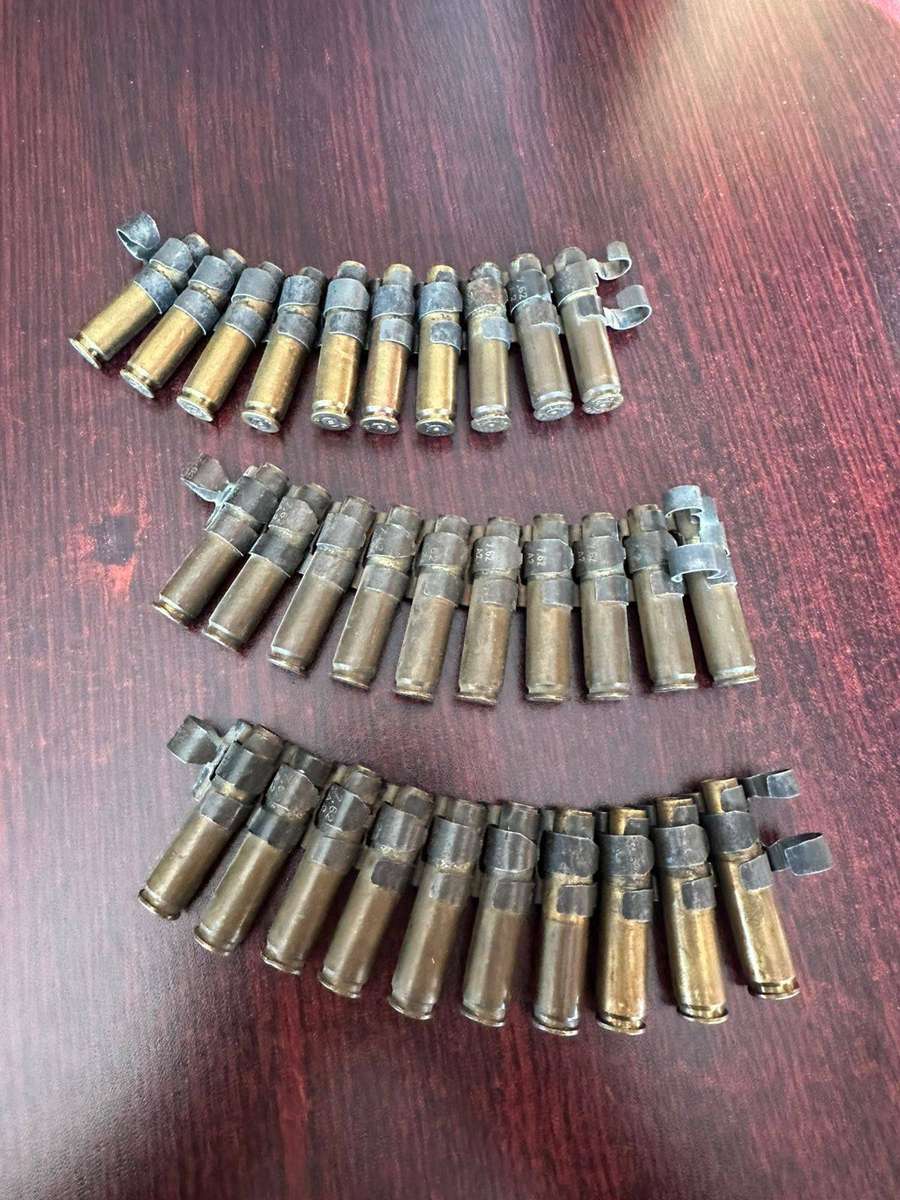 Border War Period 7.62 Belted Ammunition Pull Out Type Deactivated 3 Pieces Sold Together