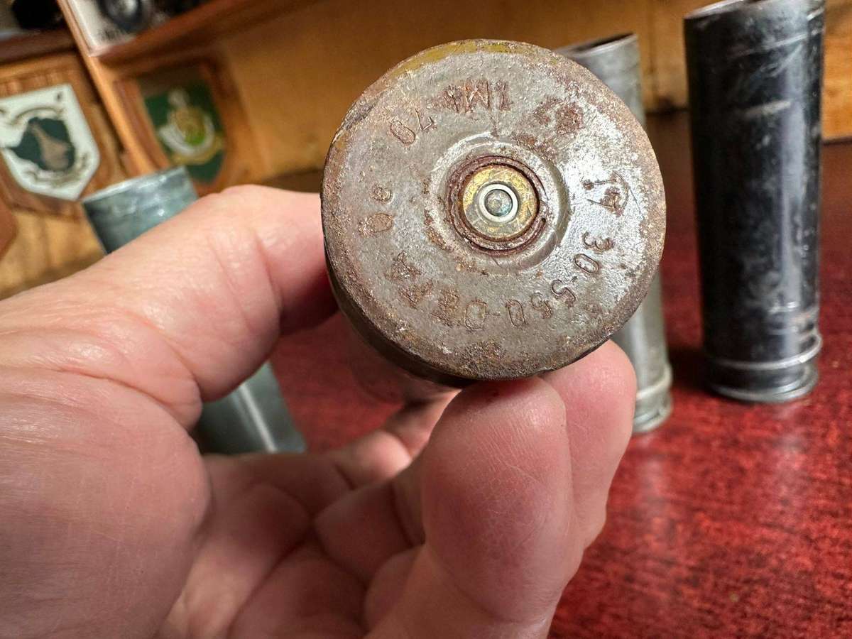 30mm. Spent cartridges. 4 Sold together. Length 11cm.