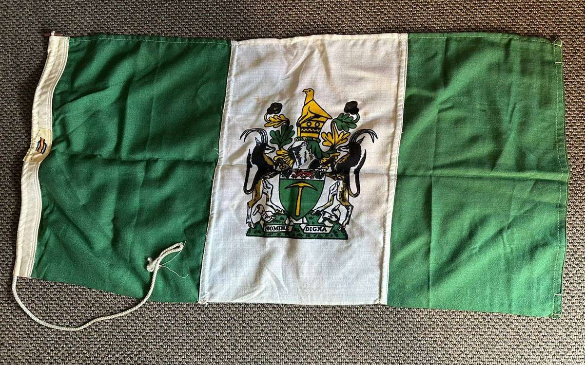 Rhodesian flag, double sided, cotton, William Smith, Gourock