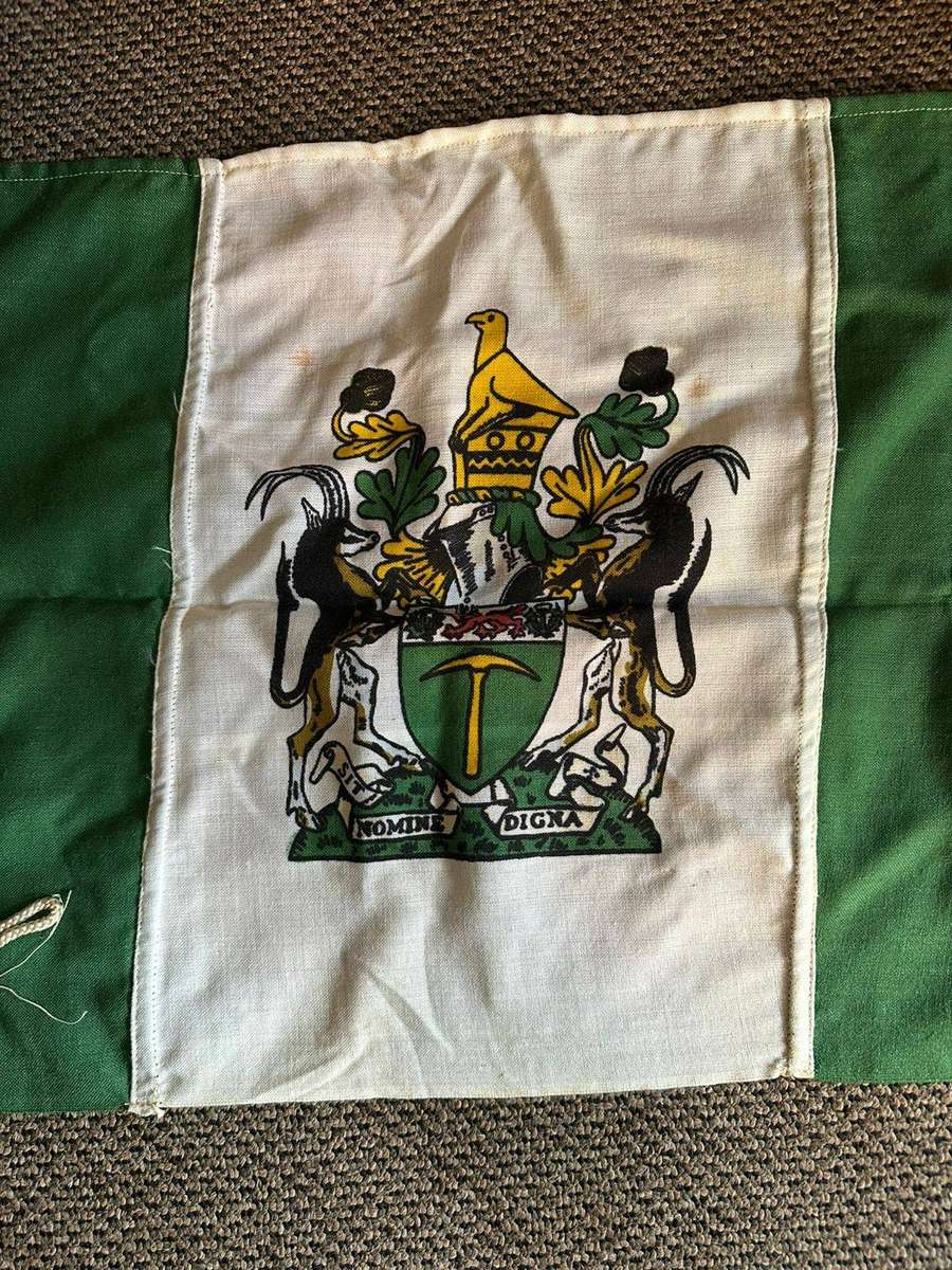 Rhodesian flag, double sided, cotton, William Smith, Gourock