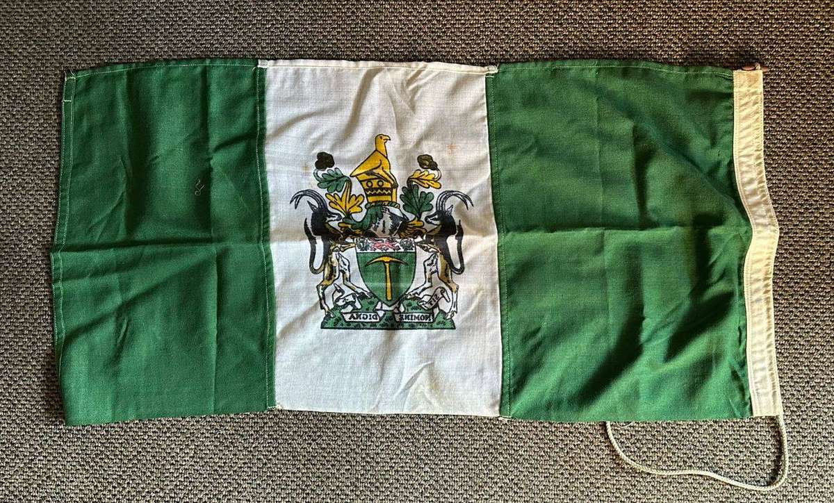 Rhodesian flag, double sided, cotton, William Smith, Gourock