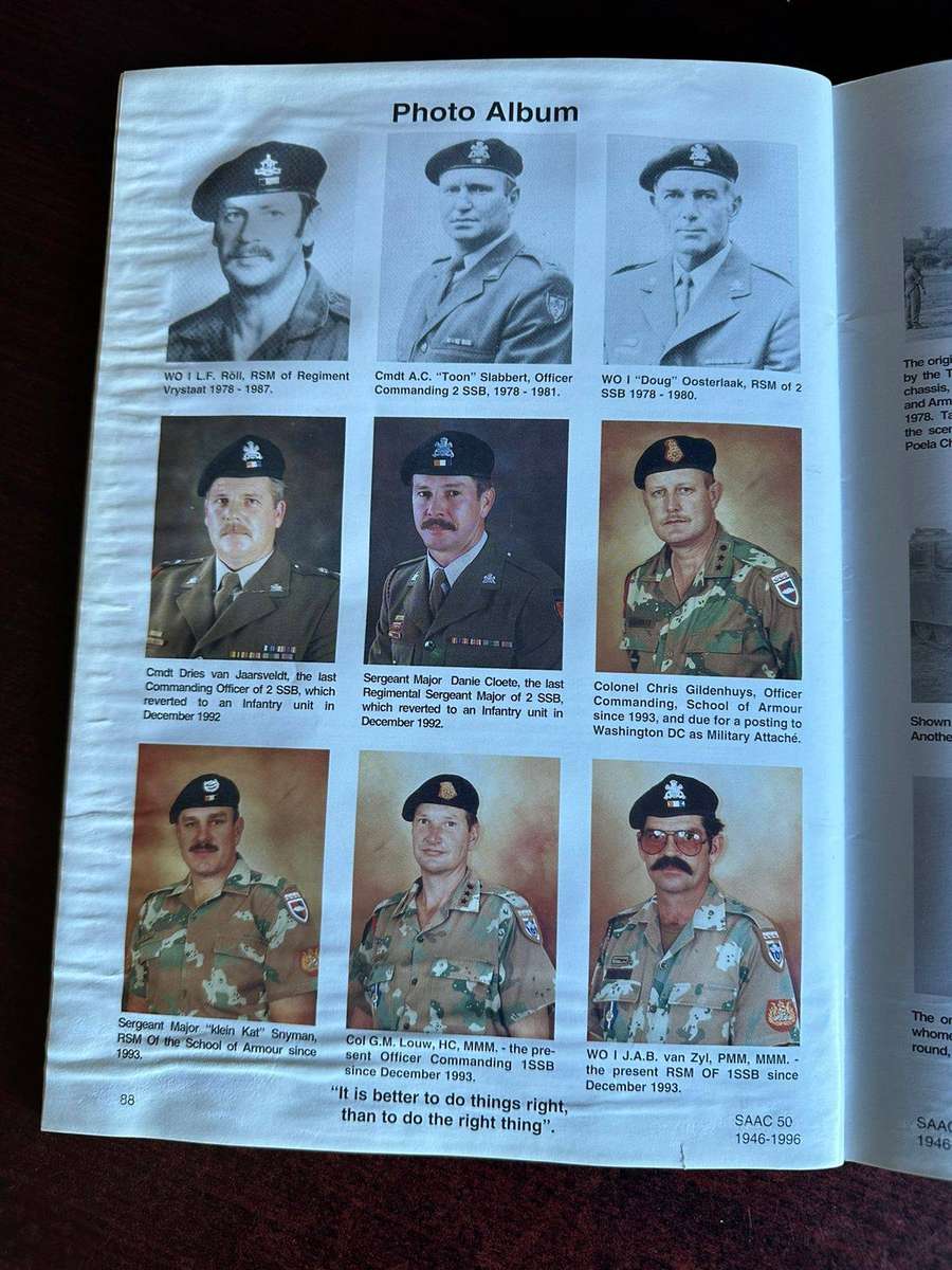 South African Armoured corps. 50th birthday 1946-1996. Special commemorative edition. 94 Pages. Cond