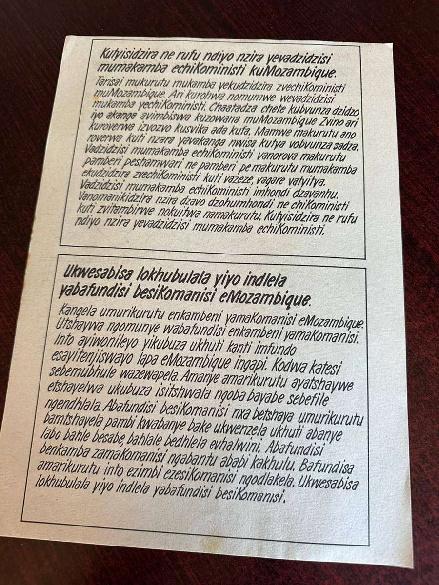 Original Rhodesian propaganda leaflet