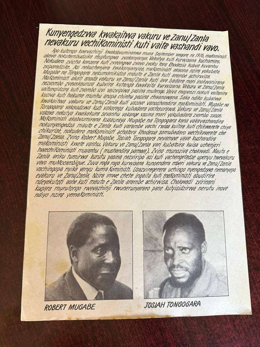 Original Rhodesian propaganda leaflet.