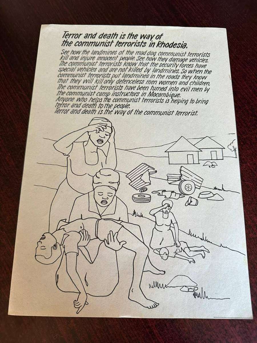 Original Rhodesian propaganda leaflet.