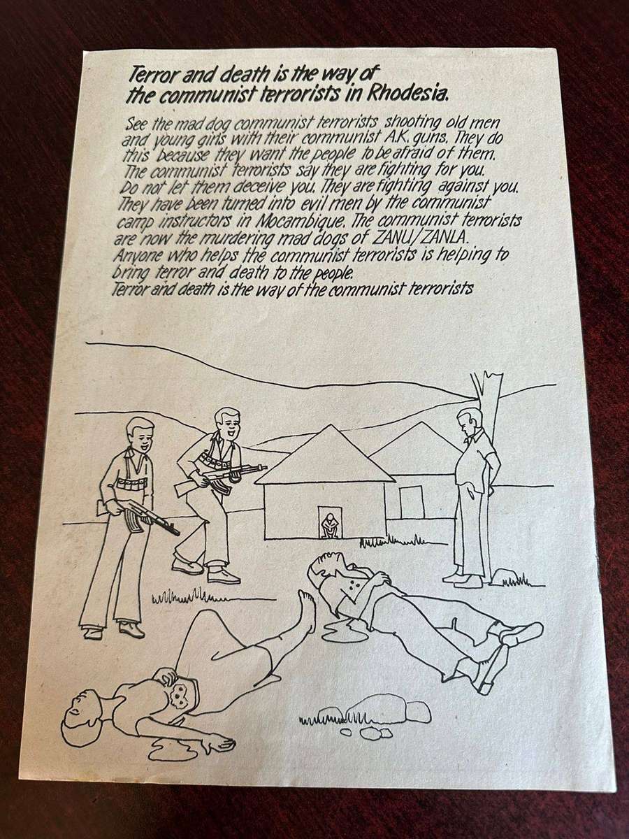 Original Rhodesian propaganda leaflet.