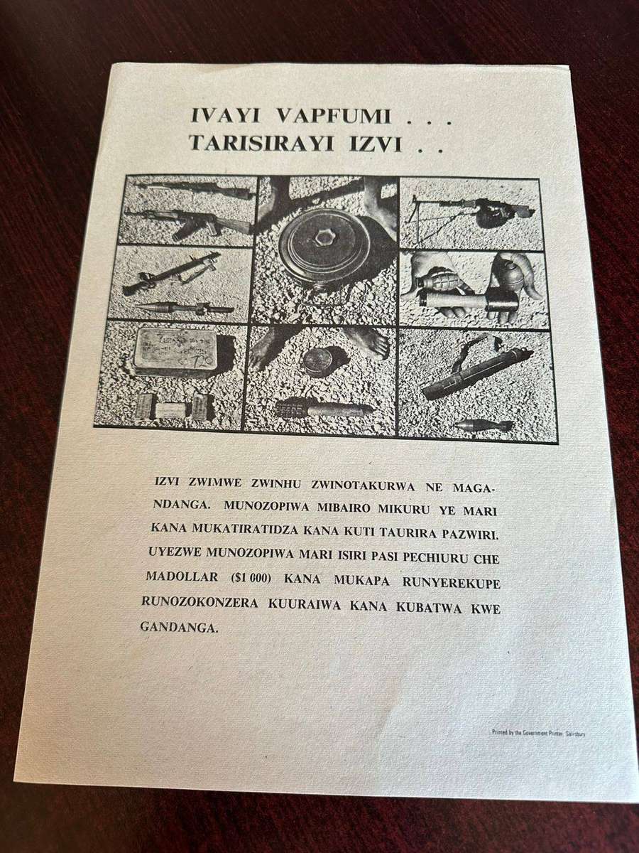 Original Rhodesian propaganda leaflet