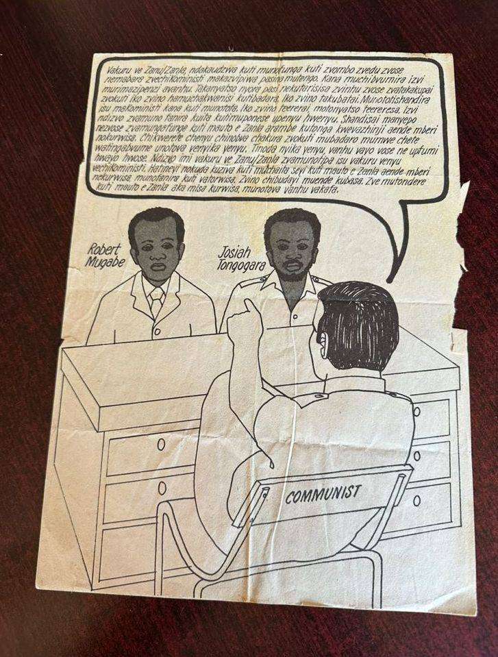 Original Rhodesian propaganda leaflet.