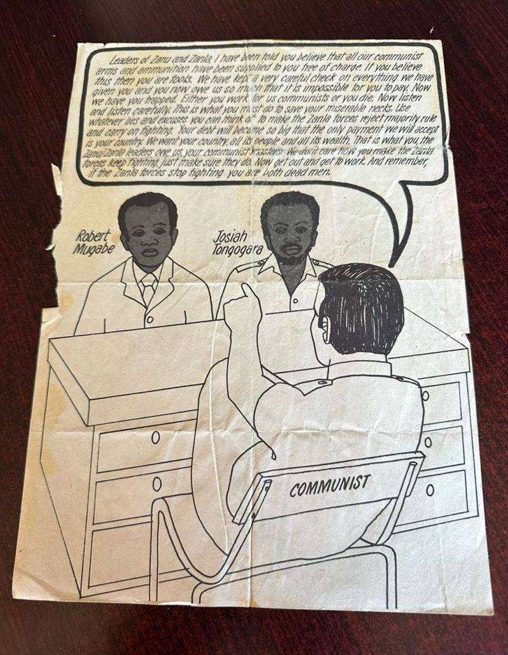 Original Rhodesian propaganda leaflet.