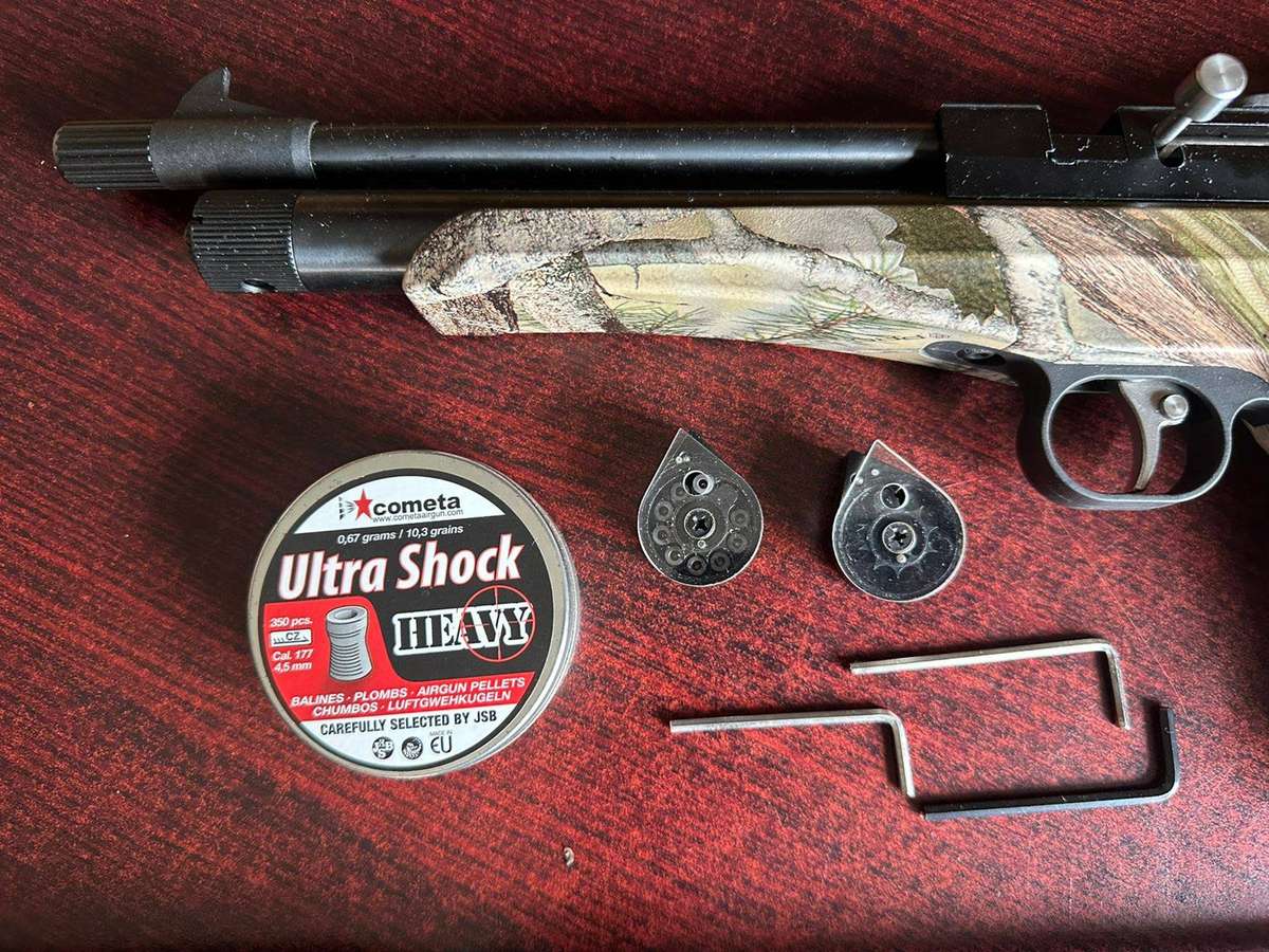 Artenis Model CP2 .177 cal. air pistol/rifle, modular design that can be used as pistol or short rif