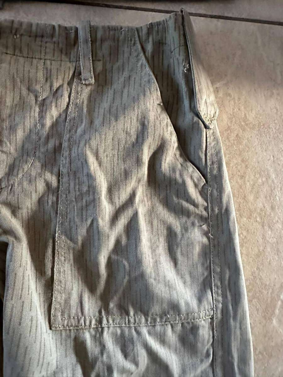 Czech rain strikes camo jacket and trousers,border war period,jacket a size medium,measures 52 cm ar