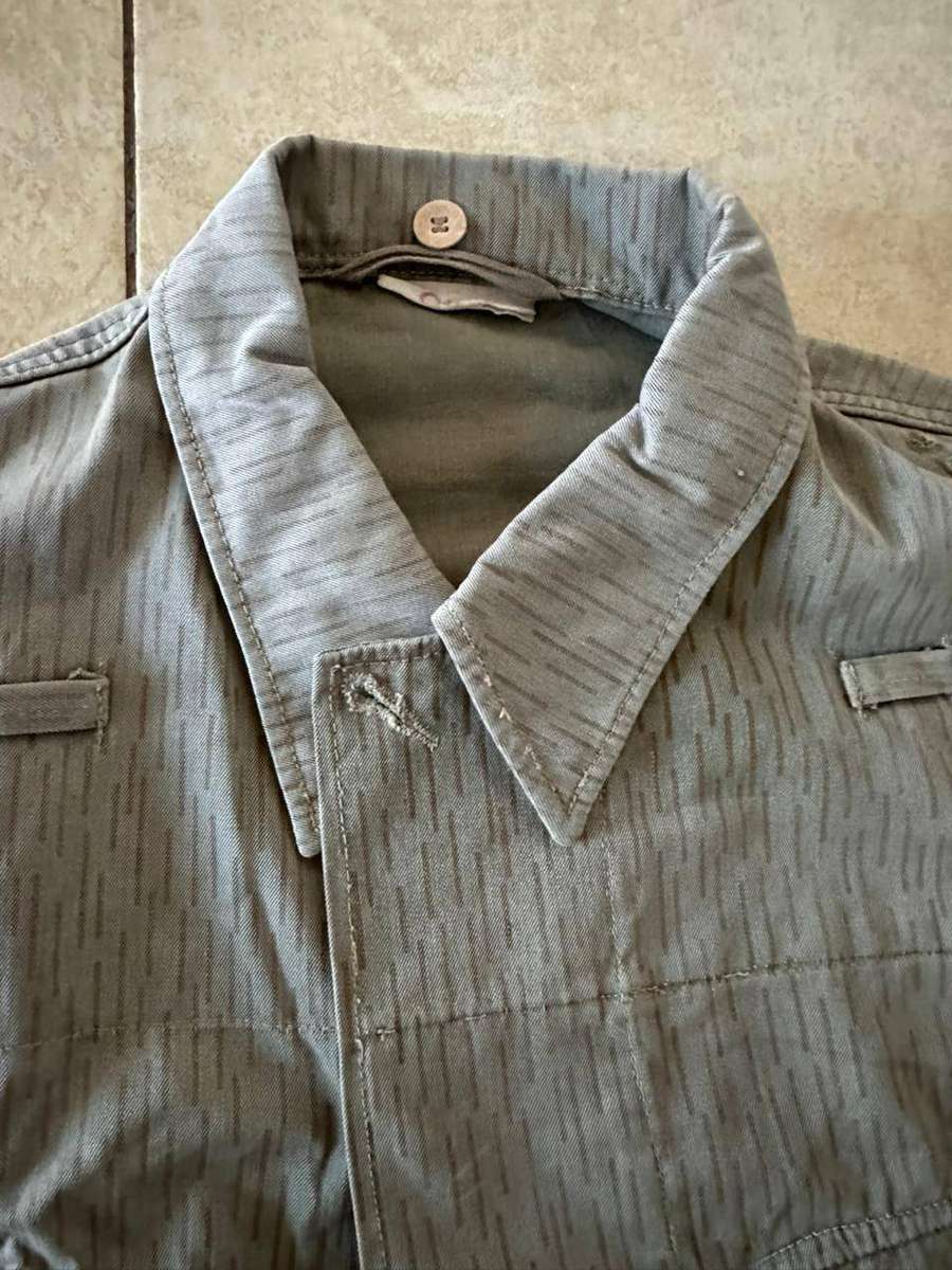 Czech rain strikes camo jacket and trousers,border war period,jacket a size medium,measures 52 cm ar