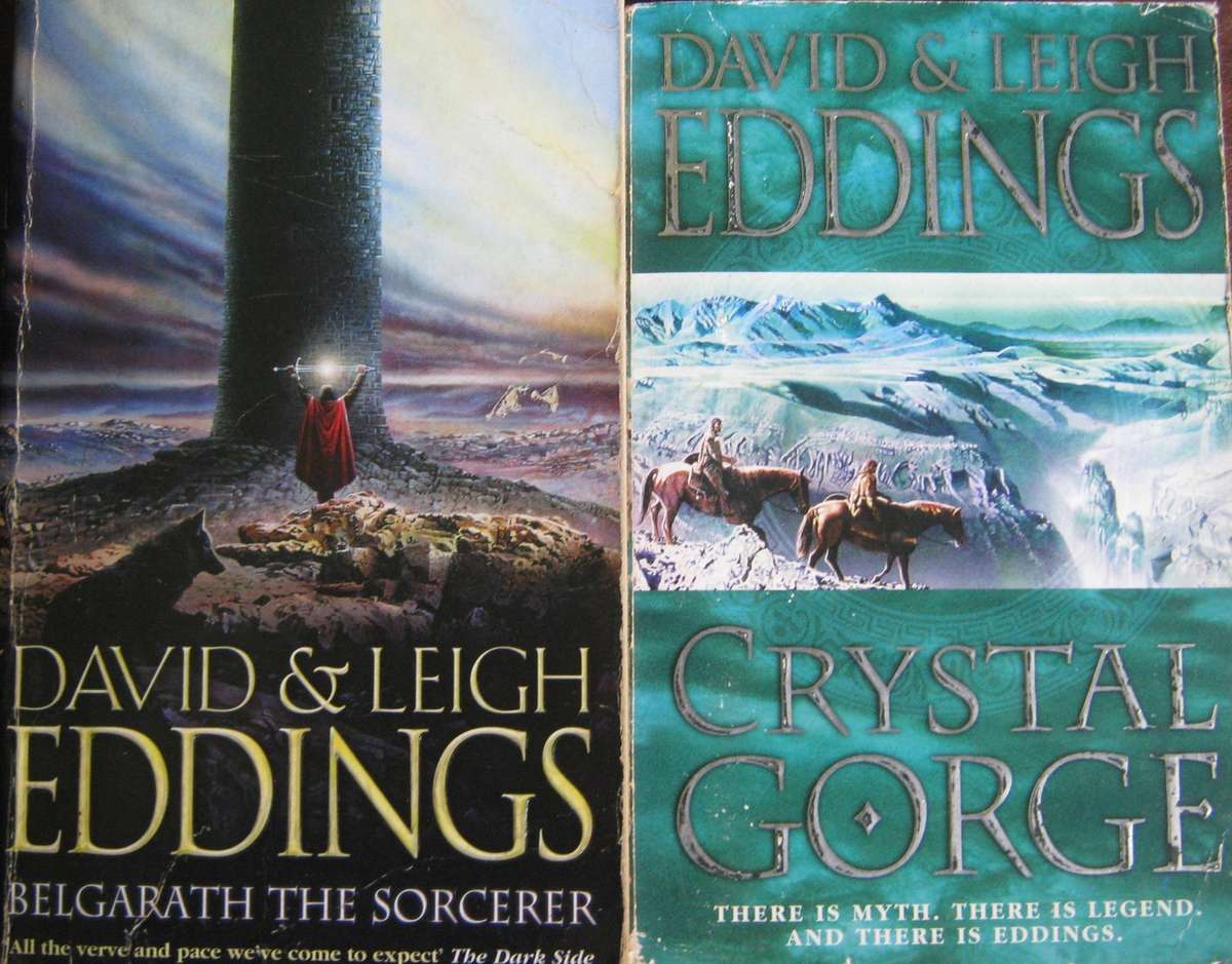 2 David & Leigh Eddings Books: Belgarath The Sorcerer | Crystal Gorge