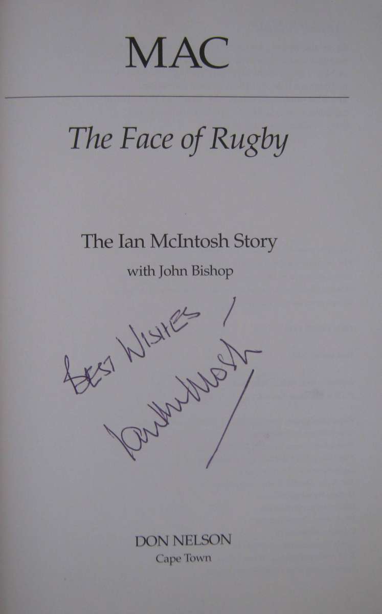 2 Signed Rugby Books: The Captains & Mac The Face of Rugby