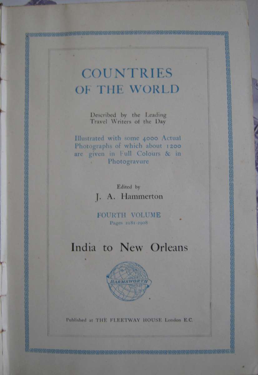 Countries of the World - 4 Volumes  Fully Illustrated