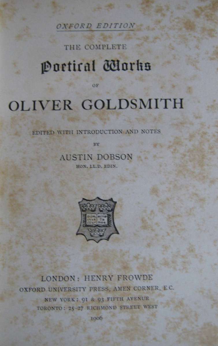 Poetical  Works of Goldsmith