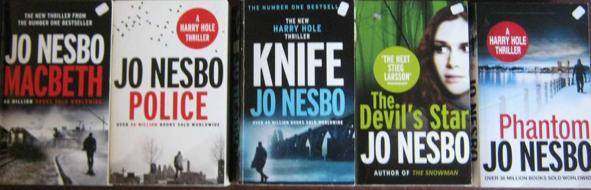 5 Jo Nesbo Books: Phantom | The Devils Star | Knife |Police |Macbeth