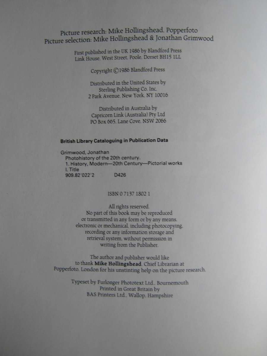 Protohistory of thew 20th Century Jonathan Grimwood