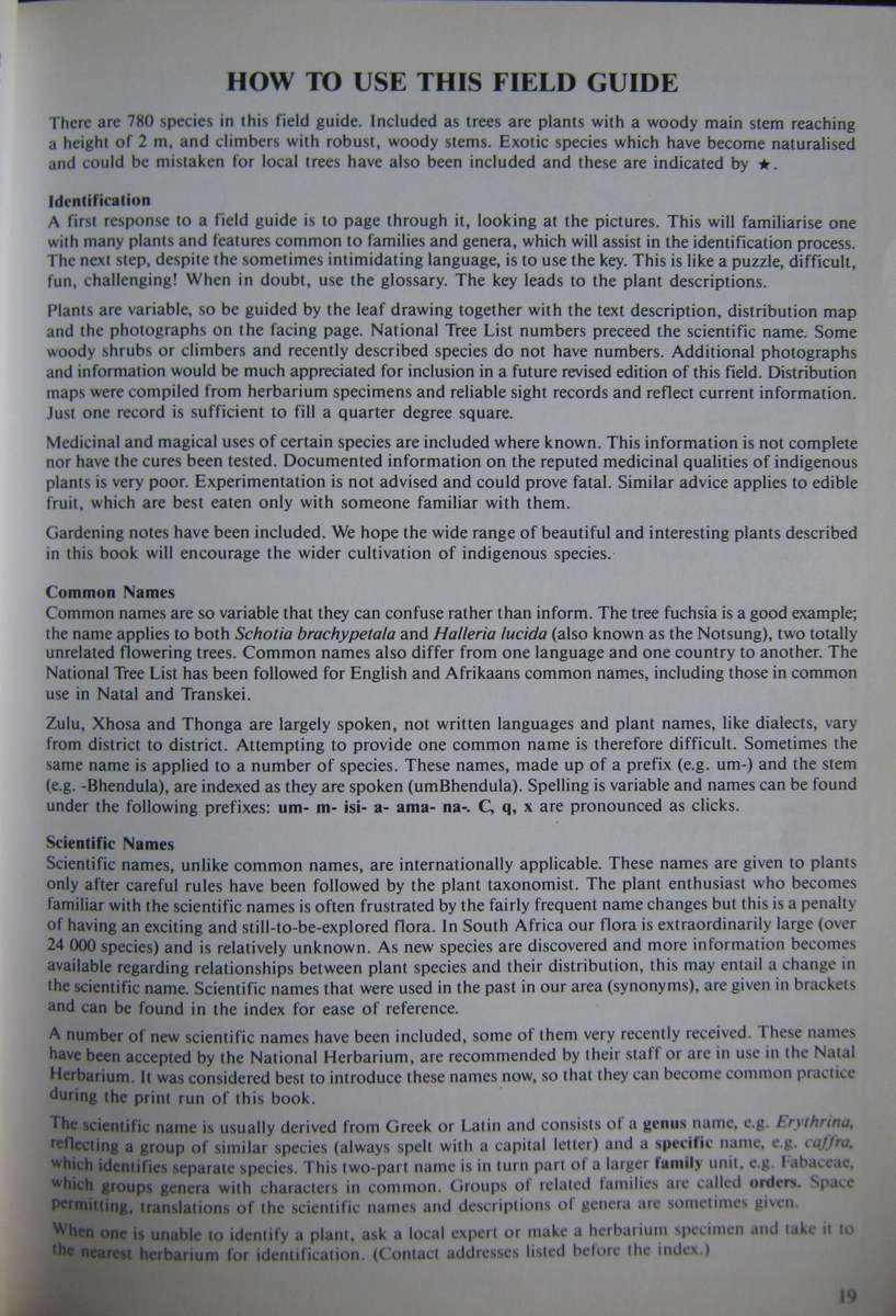 The Complete Field Guide to Trees of Natal, Zululand & Transkei