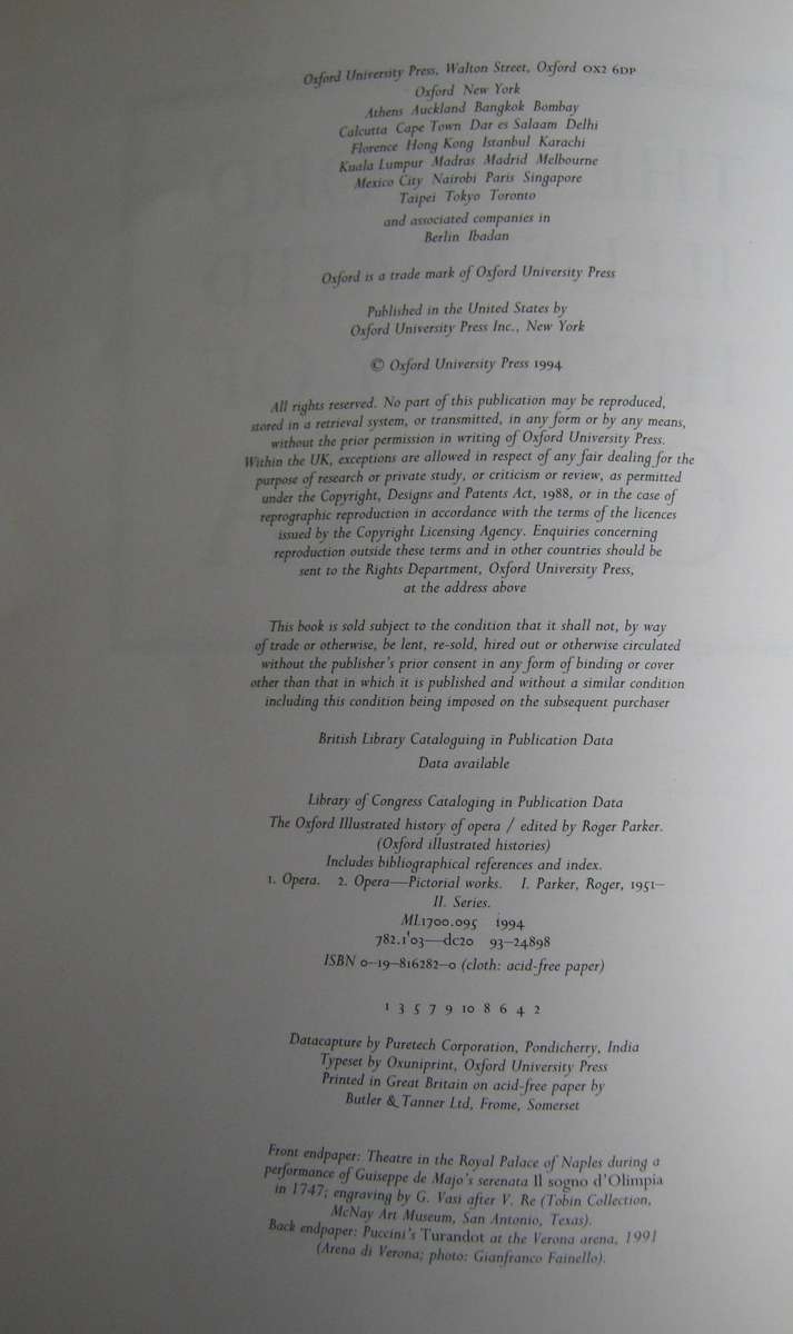 The Oxford Illustrated History of Opera Edited by Roger Parker