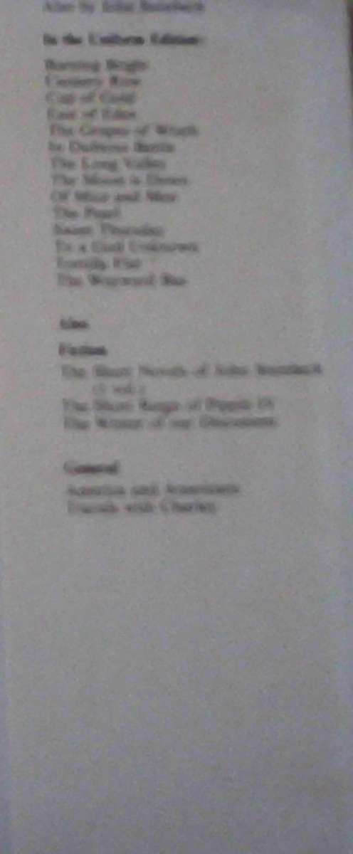 Journal of a Novel  John Steinbeck ( The East of Eden letters)