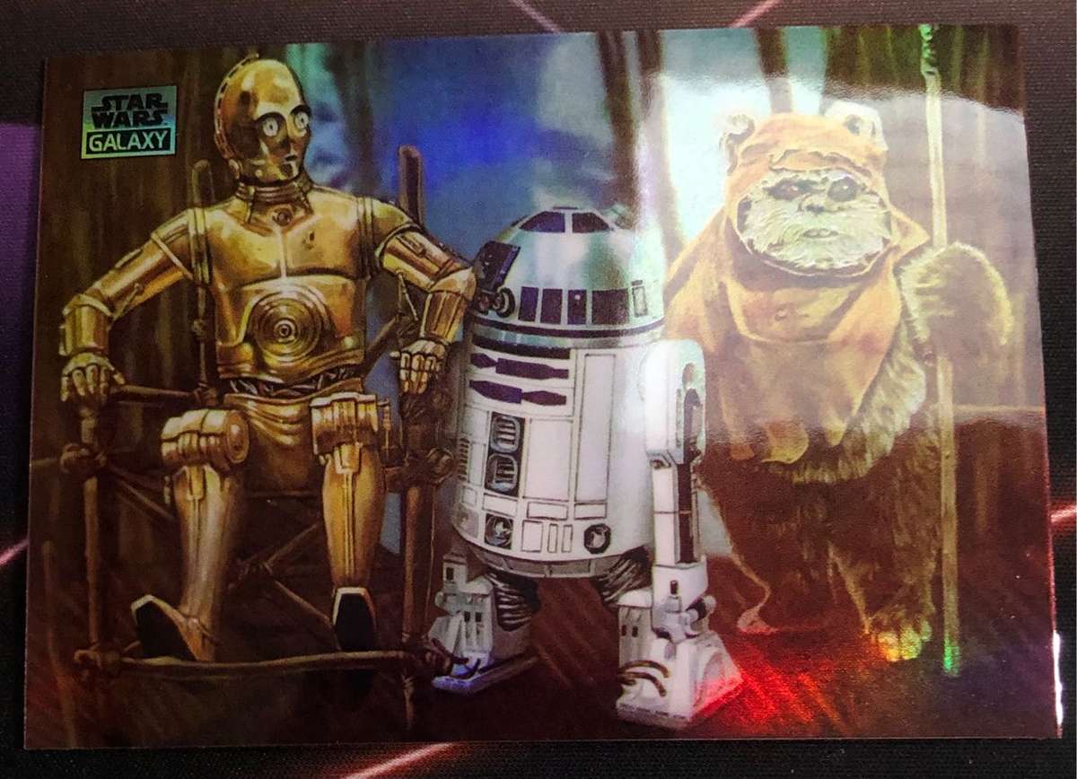C-3PO & R2-D2 Friends Forever REFRACTOR Topps GALAXY Star Wars trading card
