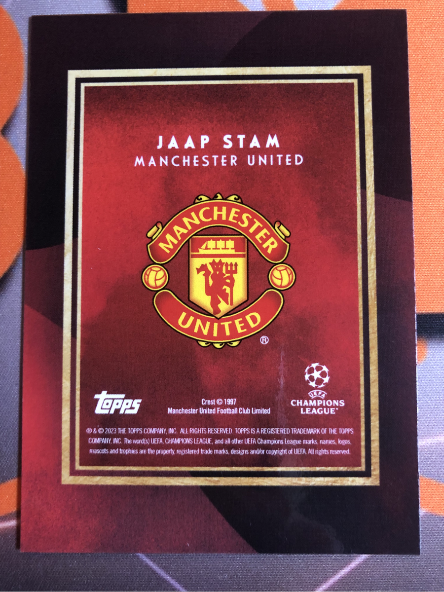 Jaap Stam Man United LEGENDS Topps Deco Soccer trading card