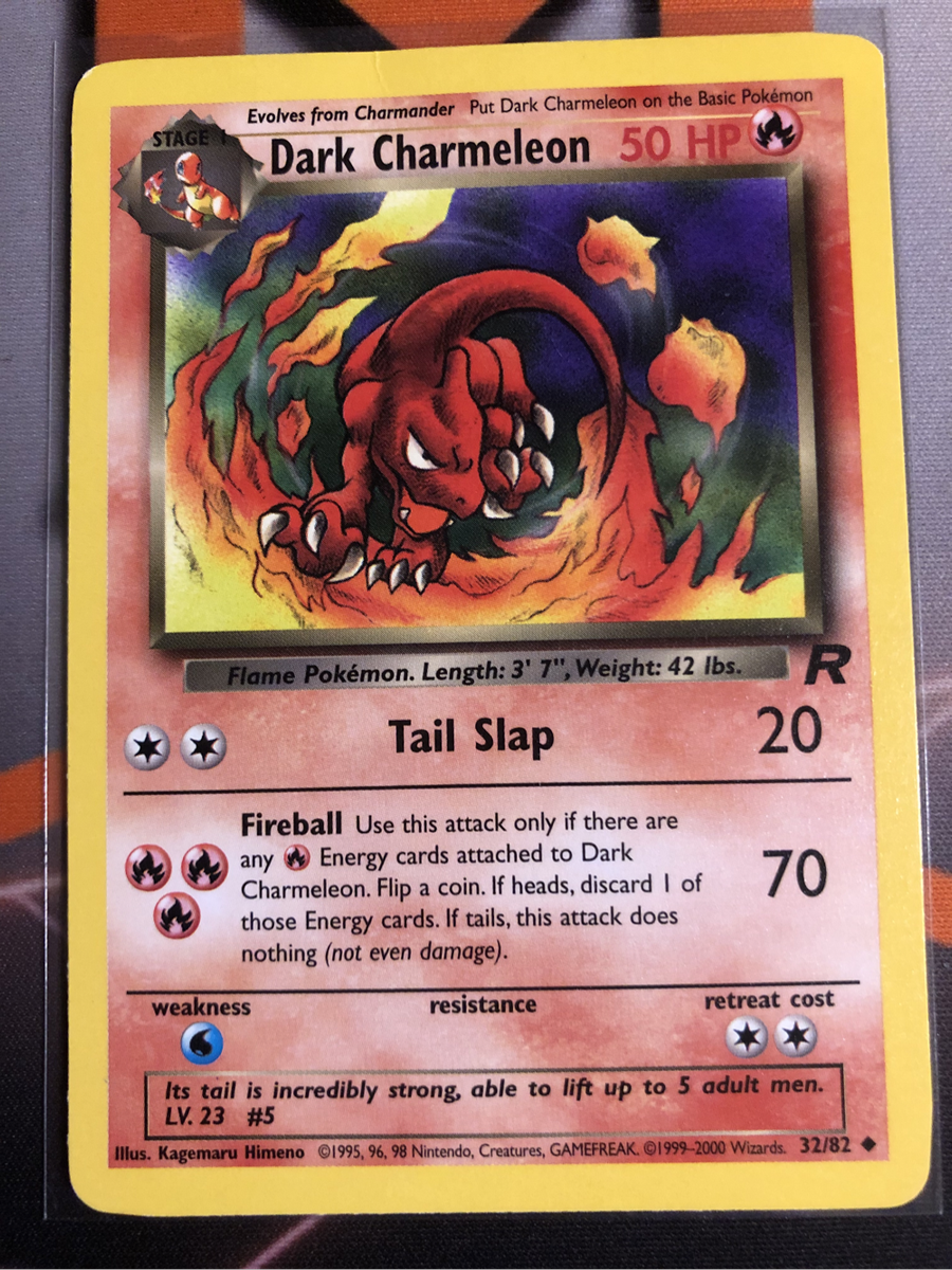 Dark Charmeleon Team Rocket 32/82 VINTAGE 2000 Pokémon trading card (Lightly played)