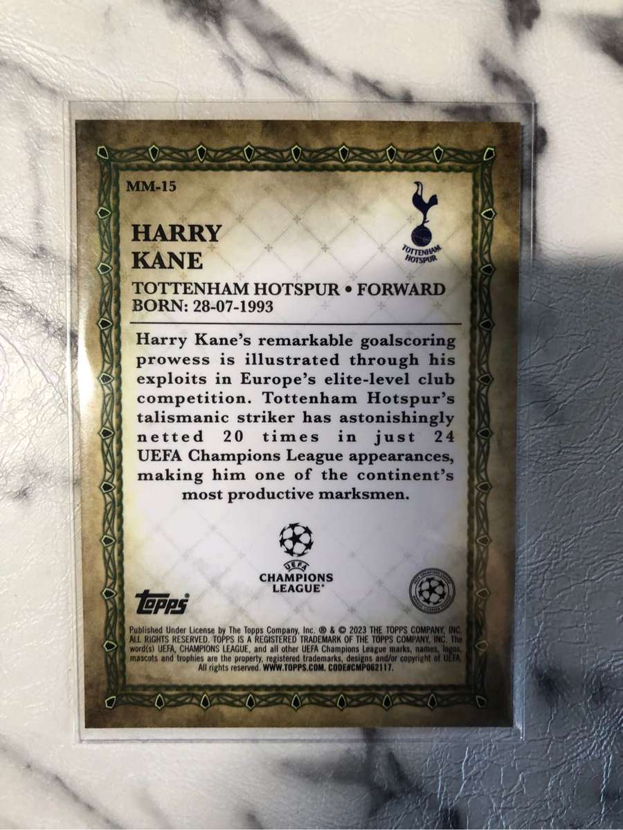 Harry Kane 2023 RARE REFRACTOR Topps Merlin soccer trading card