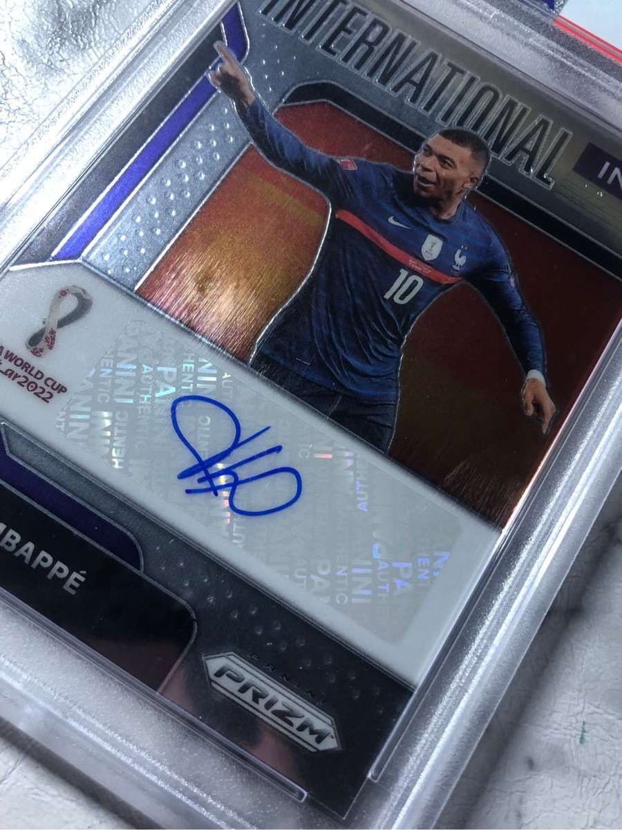 Kylian Mbappe autograph Graded PSA 9 2022 World Cup soccer trading card