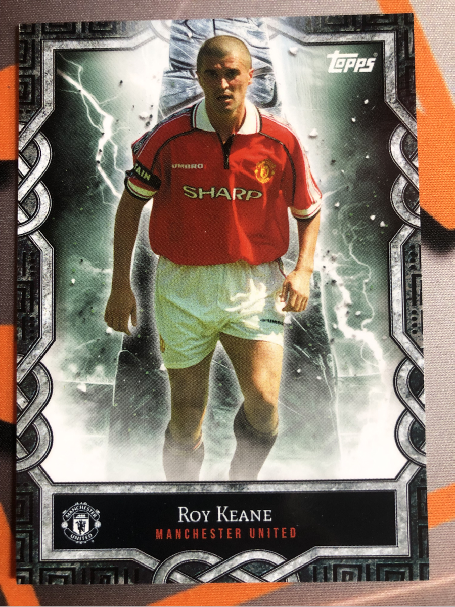 Roy Keane Black Lightning Insert Man United 2025 Soccer trading card