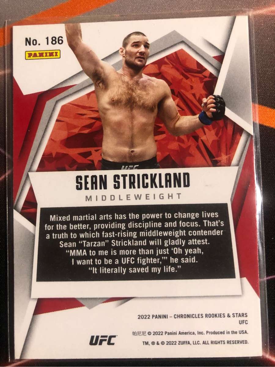 Sean Strickland ROOKIE Chronicles 2022 UFC trading card