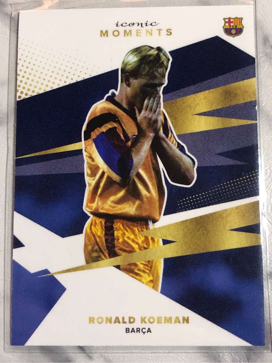 Ronald Koeman Iconic Moments Topps Barcelona set 2021 Soccer trading card